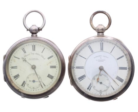 H. Samuel 'The Climax Trip Action Patent' silver lever pocket watch, Chester 1908, signed movement, signed Roman numeral dial
