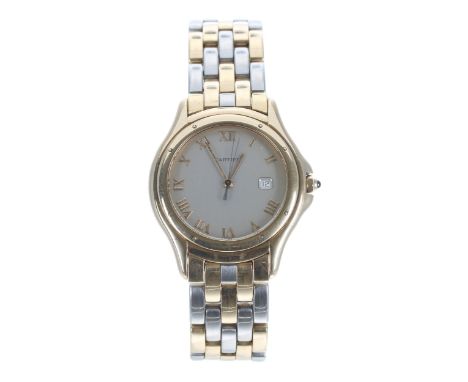 Cartier Cougar 18ct and stainless steel wristwatch, reference no. 887904C, serial no. 039xx, Roman numeral dial with centre s