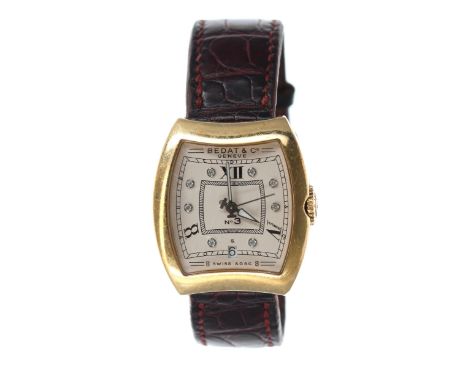 Bedat & Co. No. 3 18ct yellow and white gold automatic lady's wristwatch, reference no. 314, serial no. 03xx, silvered guillo