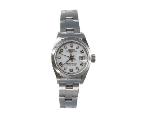 Rolex Oyster Perpetual Date stainless steel lady's wristwatch, reference no. 79160, serial no. P445xxx, circa 2000, white dia