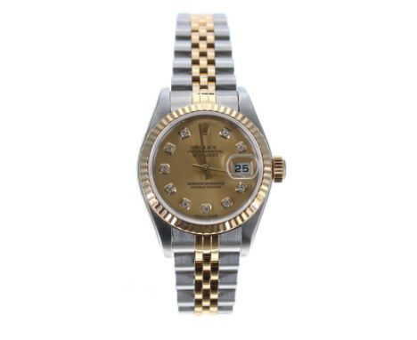Rolex Oyster Perpetual Datejust stainless steel and gold lady's wristwatch, reference no. 79173, serial no. Y723xxx, circa 20