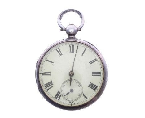 Victorian silver fusee lever pocket watch, London 1886, the movement signed Baumgart, 6 Maddox Street, London, no. 6599, with