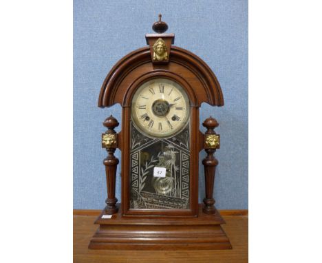 A 19th Century American Ansonia King 8-day shelf clock