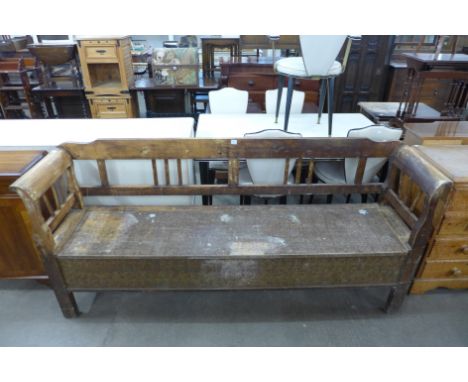A continental pine bench