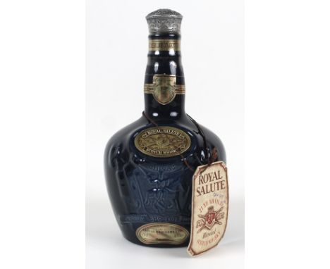 Vintage Whisky: a bottle of Royal Salute Blended Scotch Whisky, 21 years old, blended and bottled by Chivas Brothers Ltd, in 