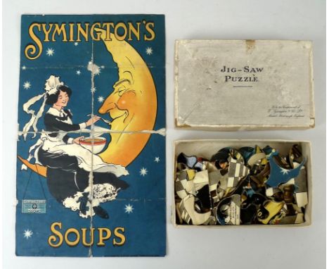 A group of vintage board games and puzzles comprising two wooden jigsaw puzzles, Touring Scotland, Motor Chase Across London,