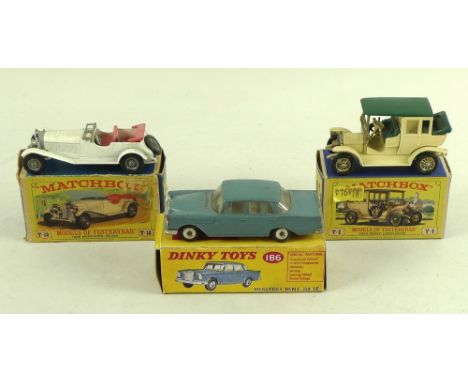 The Crescent Toy Co. Ltd. Mercedes-Benz 2.5 Litre G/Prix, French Dinky Toys No. 516 Mercedes Benz 230 SL, a Dinky Toys Merced