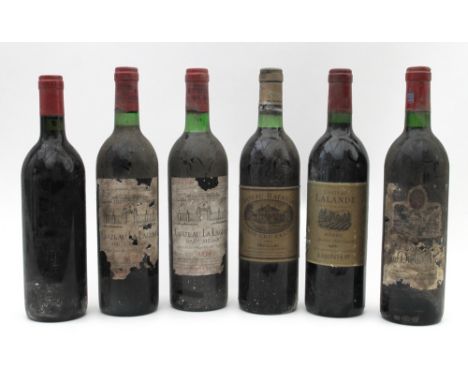 Vintage Wine: a mixed parcel of Claret, Bordeaux, comprising a bottle of Chateau Batailley, 1980, Pauillac, a bottle of Chate