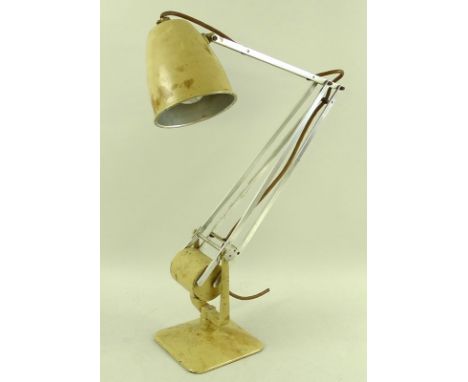 A Hadrill and Horstmann London N2 England anglepoise and counterbalance lamp with a square base.