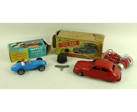 A Clifford Series Remote Control Battery Operated Boyle Special, boxed, 9.5 by 21 by 8cm, together with a Chad Valley Harborn