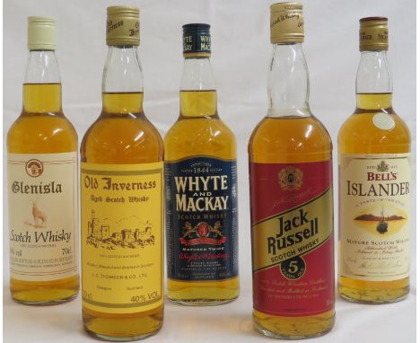 Bottle of Whyte & Mackay Scotch whisky matured twice, 70cl; bottle of Bell's Islander mature Scotch whisky, 70cl; bottle of G