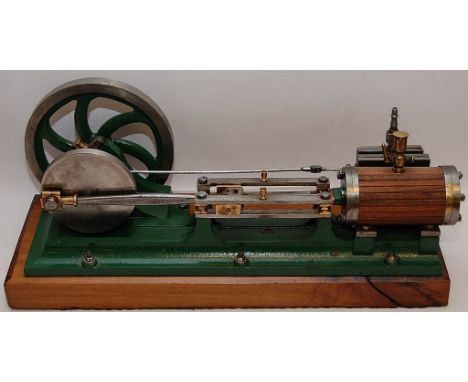 A LIVE STEAM STATIONARY HORIZONTAL MILL ENGINE BELIEVED ROTHERHAMS OF COVENTRY LTD. 