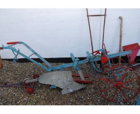 VINTAGE HORSE PLOUGH WITH T.W. BURTON AGENT NORTH WALSHAM LABEL 