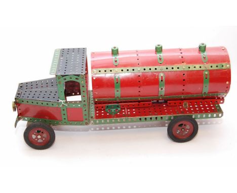 A VINTAGE MECCANO BUILT TANKER LORRY 
