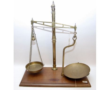 ANTIQUE BRASS GENERAL PROVISION BEAM SCALES 