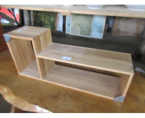 SMALL WOODEN DISPLAY SHELF UNIT