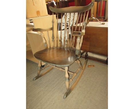 LATE 20TH CENTURY REPRODUCTION SMALL STICK BACK ROCKING CHAIR