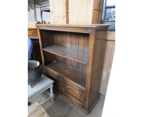 SMALL RUSTIC STYLE SHELF UNIT, WIDTH APPROX 88CM