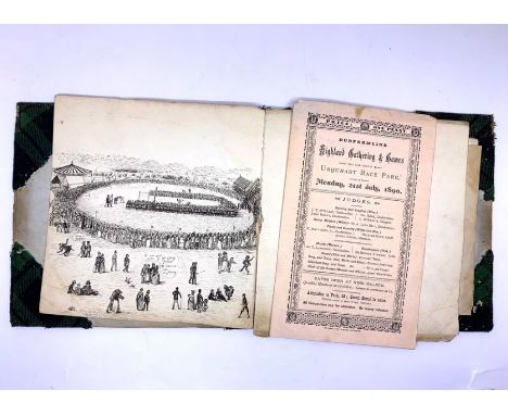 Manuscript. Dunfermline Highland Games, 1890. “Highland Gathering and Games Programme" [printed], Monday 21 July 1890, loosel