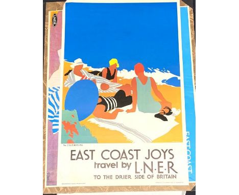 Railway Interest. Mixed collection comprising: three National Railway Museum posters: East Coast Joys - Travel by LNER, repri