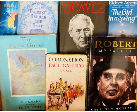 Collection of signed books inc. Paul Gallico, Richard Adams, Eoin Colfer and others (J K Rowling not signed), condition varie