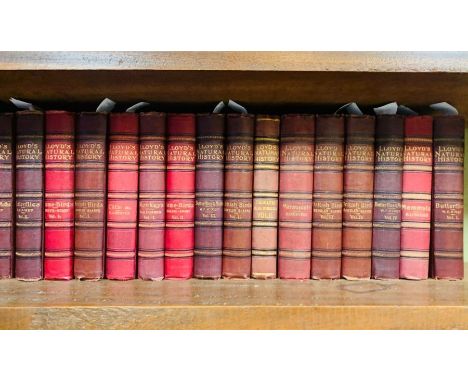 Bowdler Sharpe. (R.) Lloyd’s natural History, 16 volumes on various species of Animal and Birds, marsupials, Butterflies and 