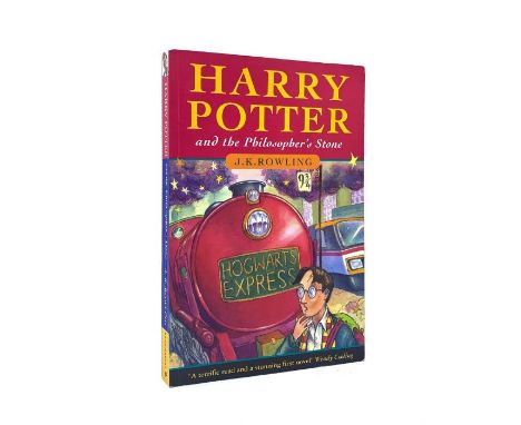 Rowling, J. K. Harry Potter and the Philosopher's Stone, first edition, first issue, London: Bloomsbury, 1997, paperback, pri