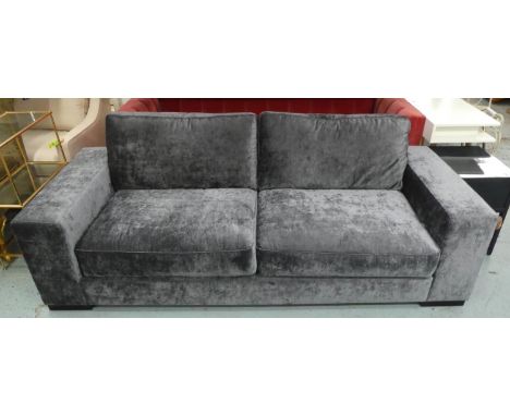 SOFA, 236cm x 95cm x 87cm, contemporary design, velvet upholstered. 