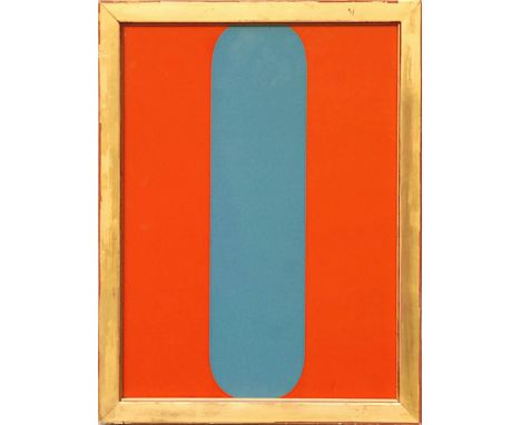 ELLSWORTH KELLY 'Red and Blue', original lithograph, printed by Maeght, 38 x 29cms, framed and glazed. 