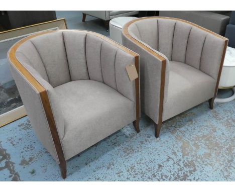 SOFA AND CHAIR COMPANY TUB CHAIRS, a pair, each 72cm W x 74cm H. (2) 