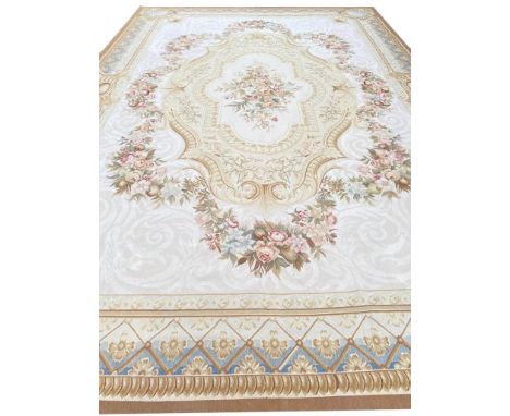 FINE AUBUSSON SAVONNERIE DESIGN CARPET, 440cm x 296cm 