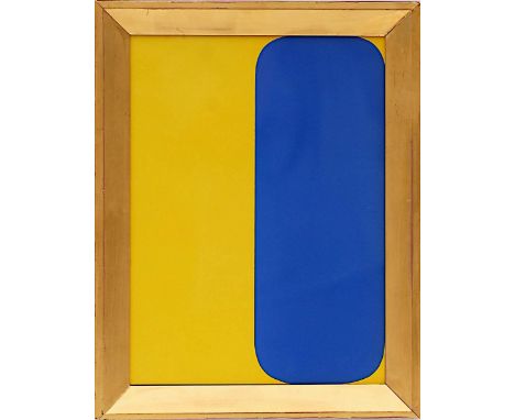ELLSWORTH KELLY 'Yellow and Blue', original lithograph, printed by Maeght, 38 x 29cms, framed and glazed. 