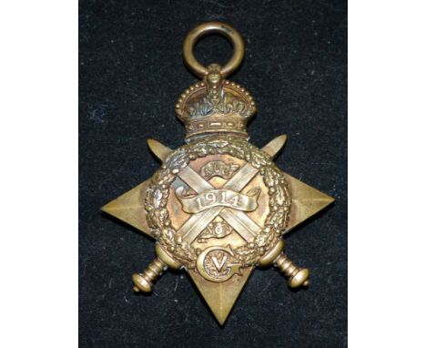 Cheshire Regiment WWI 1914 Star to 6690 Pte Charles Cash Harrison Chesh R, casualty killed in action 19.10.14