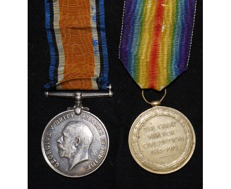 Army Service Corps WWI pair to S(S) 6859 Pte. C Capon A.S.C.
