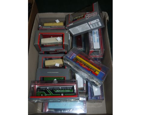 Fifteen Corgi Omnibus, all boxed; a print of Swansea