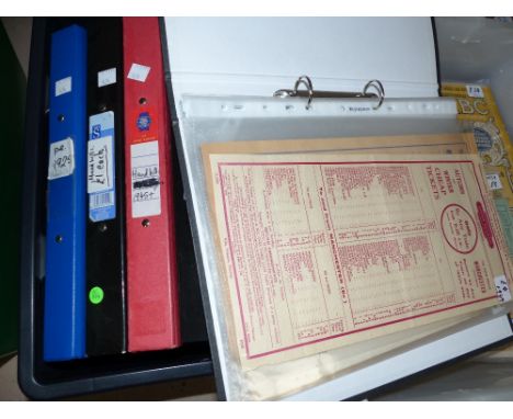 Five albums of vintage railway timetables, 1913-1960's