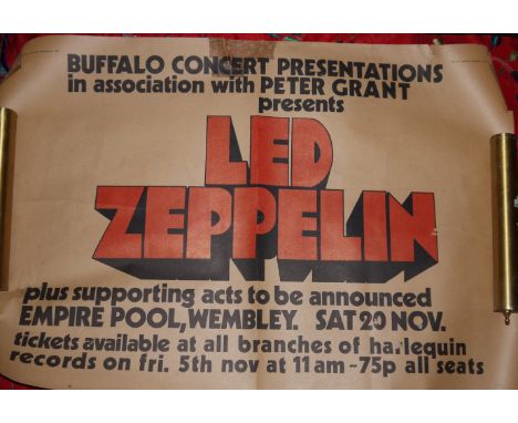 Emerson Lake and Palmer:  screen-print poster, 30" x 20", c. 1970; a Virgin Records poster