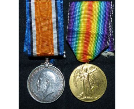 Devonshire Regiment WWI pair to 28573 Pte Frederick C. Scadding Devon R.