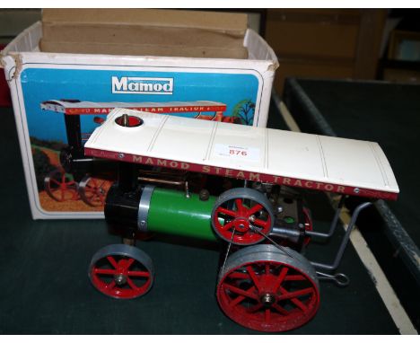 A Mamod steam tractor in original box