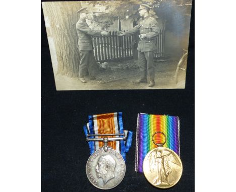 Cheshire Regiment WWI pair to 30720 Pte Leonard Phillips Chesh R