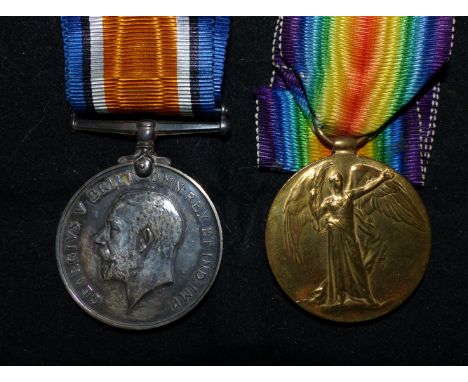 Highland Light Infantry WWI pair to 53568 Pte R. Gray H.L.I.
