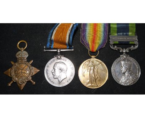 Cheshire Regiment Group of 4 to 10021 John Newey, Chesh R comprising 14-15 Star trio and India General Service Medal clasp Wa