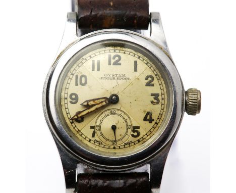 Rolex, Oyster watch company, A gentleman's reference 2784 stainless steel wristwatch, the signed Silvered sectored dial with,