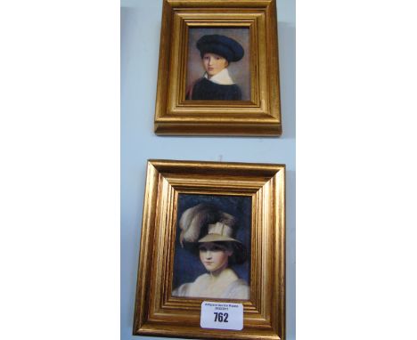 Two Portrait Oleographs