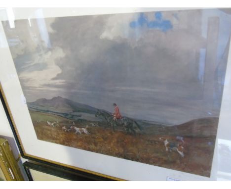 A Lionel Edwards Hunting Scene Print.
