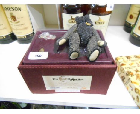 A Steiff Bear, Porcelain & Pewter Century Collection Bear, with two figures in presentation box