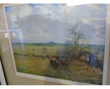 A Lionel Edwards Hunting Scene Print.