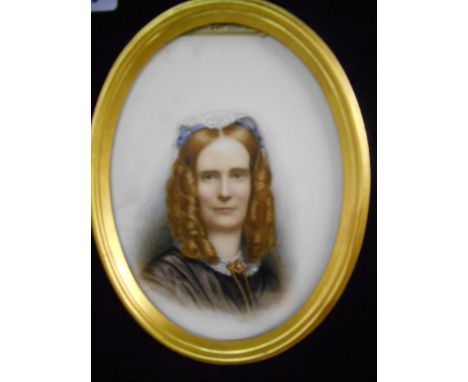 A Victorian Miniature Portrait of an Irish Lady