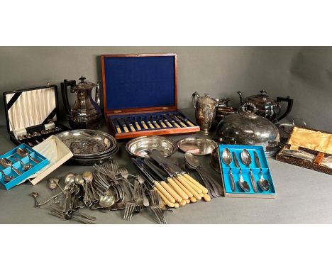 A selection of quality silverplated and EPNS items to include tea service, cutlery etc.