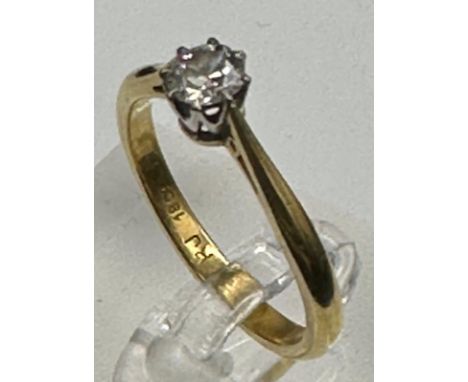 An 18ct yellow gold diamond ring, approximate weight 3.2g